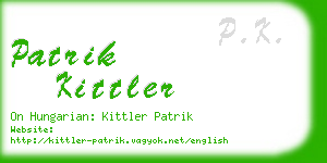 patrik kittler business card